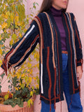 PRE ORDINE • Maxi cardigan con frange nero