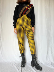 Pantalone tartan giallo