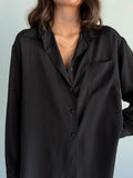 PRE ORDINE • Camicia sartoriale pura seta nera