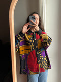 Camicia multicolor con bottoni dorati