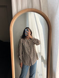 Camicia di seta piccola fantasia
