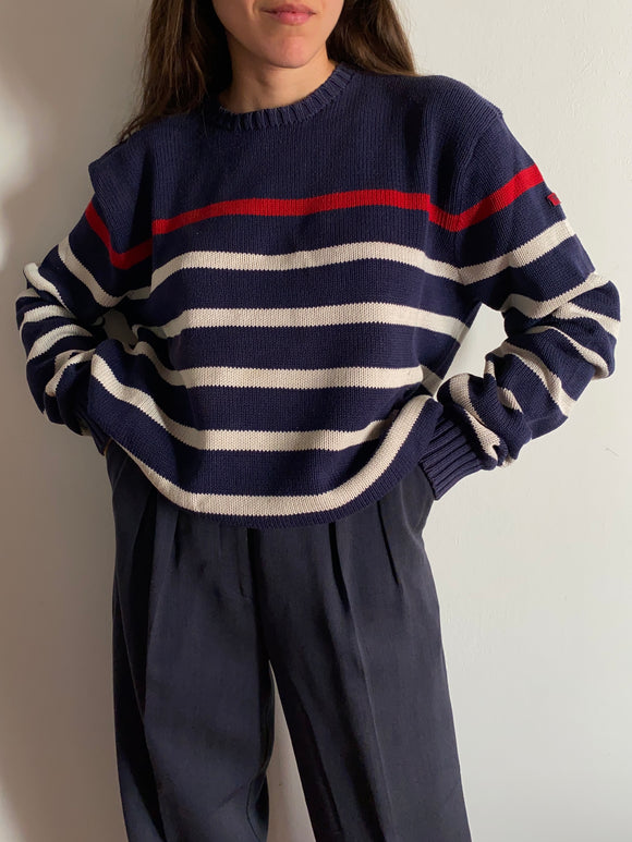 Maglione Ralph Lauren blu a righe