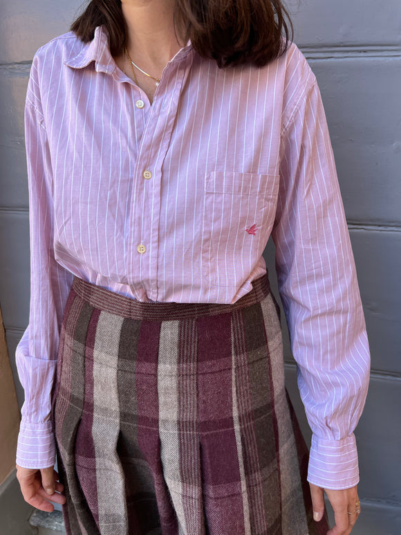 Camicia lilla a righe Brooksfield