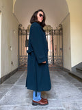 Cappotto petrolio lana e cachemire