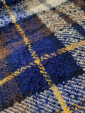 Gonna a portafoglio in lana tartan blu e marrone