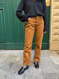 Pantaloni velluto a costine caramello