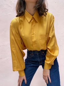 Camicia gialla di seta