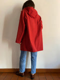 Trench double-face rosso e beige