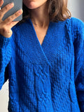 Maglione fatto a mano bluette