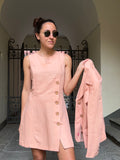 Completo rosa blazer + abito