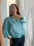 Camicia Gilbi di Ralph Lauren turchese nido d’ape