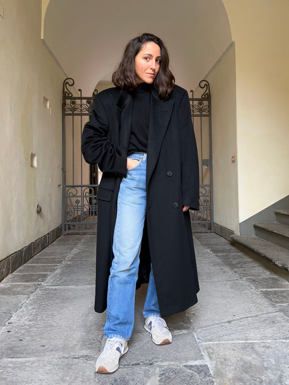 Cappotto nero Loro Piana