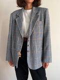 Blazer pied de poule blu-giallo-arancio