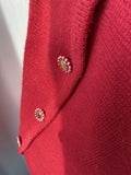 Cardigan corallo bottoni fiorellini